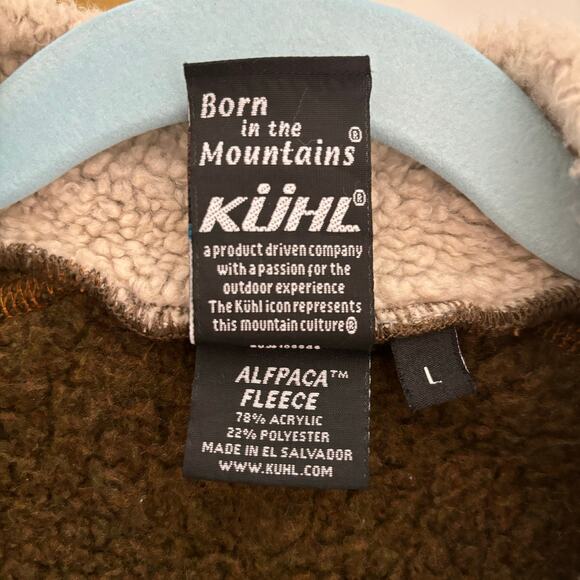 Kuhl Alfpaca Fleece 1/4 Zip Pullover Size Large Espresso Brown Fleece Neck - Picture 4 of 5